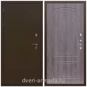 Толстые входные двери, Дверь входная железная уличная в дом Армада Термо Молоток коричневый/ МДФ 6 мм ФЛ-138 Дуб филадельфия графит для дачи на заказ от производителя