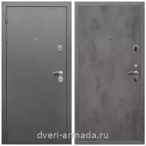 МДФ без фрезеровки, Дверь входная Армада Оптима Антик серебро / МДФ 10 мм ФЛ-291 Бетон темный