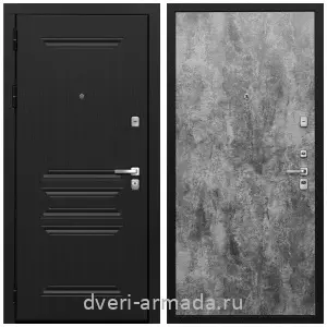 Входные двери черная шагрень, Дверь входная Армада Экстра МДФ 10 мм ФЛ-243 Черная шагрень / МДФ 6 мм ПЭ Цемент темный