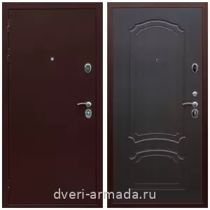 Входные двери с двумя петлями, Дверь входная элитная Армада Люкс Антик медь / МДФ 6 мм ФЛ-140 Венге утепленная парадная