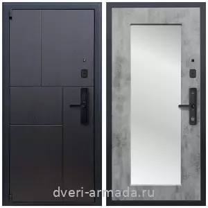 Белые двери с зеркалом, Дверь входная Армада Бастион МДФ 16 мм Kaadas S500 / МДФ 16 мм ФЛЗ-пастораль, Бетон темный