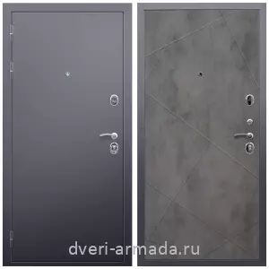 Темные входные двери, Дверь входная Армада Люкс Антик серебро / МДФ 10 мм ФЛ-291 Бетон темный