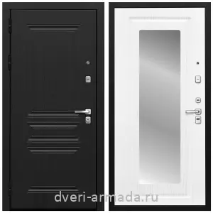 Черные входные двери, Металлическая дверь входная утепленная Армада Экстра МДФ 10 мм ФЛ-243 Черная шагрень / МДФ 16 мм ФЛЗ-120 Ясень белый от изготовителя