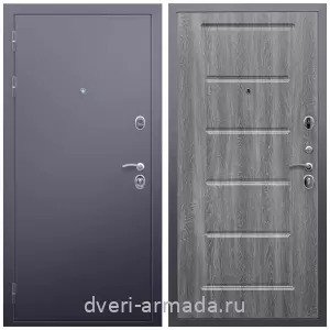 Входные двери в Подольске, Дверь входная Армада Люкс Антик серебро / МДФ 16 мм ФЛ-39 Дуб Филадельфия графит