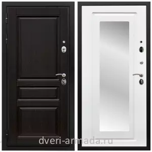 Белые двери с зеркалом, Дверь входная Армада Премиум-Н МДФ 16 мм ФЛ-243 Венге / МДФ 16 мм ФЛЗ-120 Ясень белый