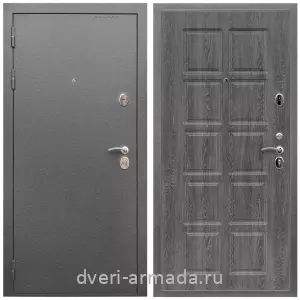 Темные входные двери, Дверь входная Армада Оптима Антик серебро / МДФ 10 мм ФЛ-38 Дуб Филадельфия графит