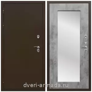 Белые двери с зеркалом, Дверь входная уличная в дом Армада Термо Молоток коричневый/ МДФ 16 мм ФЛЗ-пастораль, Бетон темный