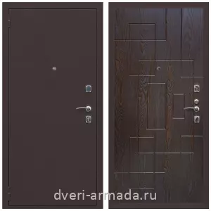 Входные двери Экстра, Дверь входная Армада Комфорт Антик медь / МДФ 16 мм ФЛ-57 Дуб шоколад
