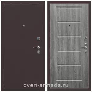 С теплоизоляцией для квартиры, Дверь входная Армада Комфорт Антик медь / МДФ 16 мм ФЛ-39 Дуб Филадельфия графит