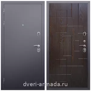 Входные двери лофт, Дверь входная Армада Люкс Антик серебро / МДФ 16 мм ФЛ-57 Дуб шоколад