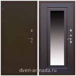 Белые двери с зеркалом, Дверь входная уличная в дом Армада Термо Молоток коричневый/ МДФ 16 мм ФЛЗ-120 Венге