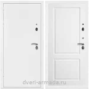 Входные двери толщиной 1.5 мм, Дверь входная Армада Оптима Белая шагрень / МДФ 16 мм ФЛ-117 Белый матовый