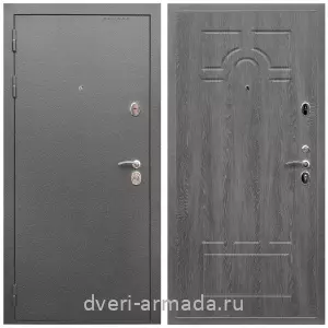 Входные двери 960х2050, Дверь входная Армада Оптима Антик серебро / МДФ 6 мм ФЛ-58 Дуб Филадельфия графит