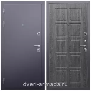 Темные входные двери, Дверь входная Армада Люкс Антик серебро / МДФ 10 мм ФЛ-38 Дуб Филадельфия графит