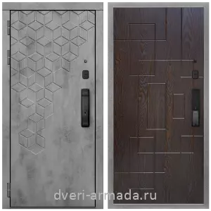 Входные двери в Подольске, Дверь входная Армада Квадро МДФ 16 мм Kaadas K9 / МДФ 16 мм ФЛ-57 Дуб шоколад