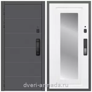 Двери со склада, Дверь входная Армада Роуд МДФ 10 мм Kaadas K9 / МДФ 16 мм ФЛЗ-120 Ясень белый