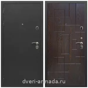 Входные двери Шелк, Дверь входная Армада Престиж Черный шелк / МДФ 16 мм ФЛ-57 Дуб шоколад