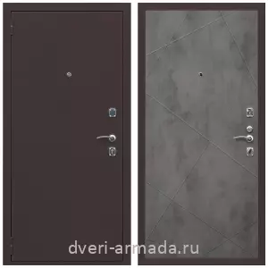 МДФ с фрезеровкой, Дверь входная Армада Комфорт Антик медь / МДФ 10 мм ФЛ-291 Бетон темный