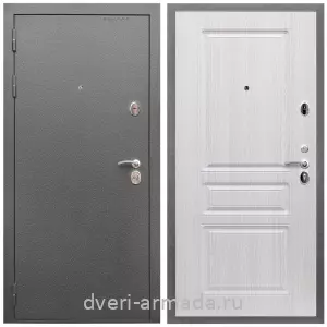 Темные входные двери, Дверь входная Армада Оптима Антик серебро / МДФ 16 мм ФЛ-243 Дуб белёный