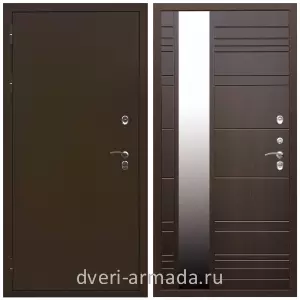 Толстые входные двери, Дверь входная уличная в дом Армада Термо Молоток коричневый/ МДФ 16 мм ФЛЗ-Сити Венге