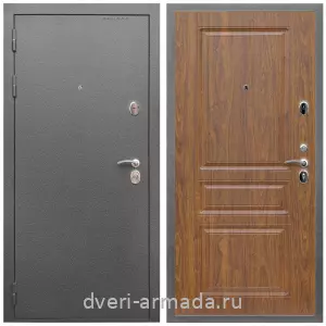 Входные двери МДФ для офиса, Дверь входная Армада Оптима Антик серебро / МДФ 16 мм ФЛ-243 Морёная береза
