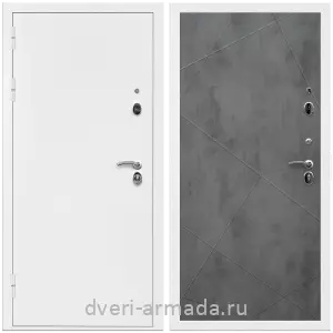 Одностворчатые входные двери, Дверь входная Армада Оптима Белая шагрень / МДФ 10 мм ФЛ-291 Бетон темный
