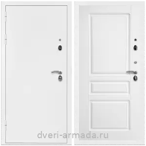 Наружные, Дверь входная Армада Оптима Белая шагрень / МДФ 16 мм ФЛ-243 Белый матовый