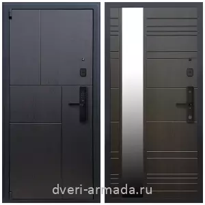 Белые двери с зеркалом, Дверь входная Армада Бастион МДФ 16 мм Kaadas S500 / МДФ 16 мм ФЛЗ-Сити Венге
