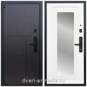 Белые двери с зеркалом, Дверь входная Армада Бастион МДФ 16 мм Kaadas S500 / МДФ 16 мм ФЛЗ-120 Ясень белый