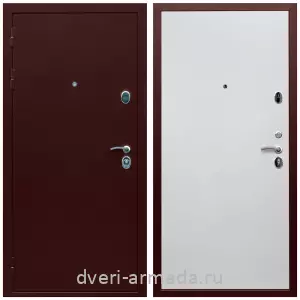 Входные двери Эврика, Дверь входная утепленная Армада Люкс Антик медь / МДФ 10 мм Гладкая белый матовый