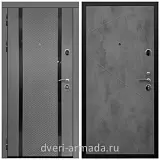 Дверь входная Армада Престиж Черная шагрень МДФ 16 мм Графит абсолют софт / ФЛ-291 Бетон темный