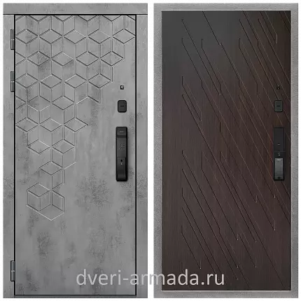 Дверь входная Армада Квадро МДФ 16 мм Kaadas K9 / МДФ 16 мм ФЛ-86 Венге структурный
