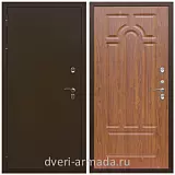 Дверь наружная утепленная дачная Армада Термо Молоток коричневый/ МДФ 6 мм ФЛ-58 Морёная береза с шумоизоляцией